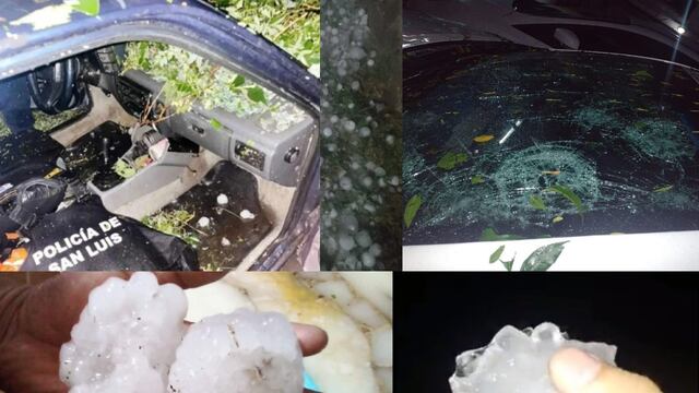 Las imágenes más impactantes del granizo y los destrozos en Villa Mercedes.