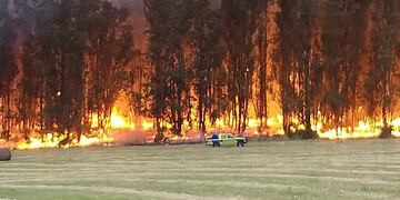 Fuego en las sierras de Tandil