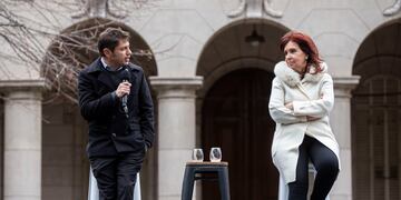El Gobernador de la provincia de Buenos Aires, Axel Kicillof, junto a la vicepresidenta Cristina Fernandez de Kirchner (Foto: Mariano Sanda)