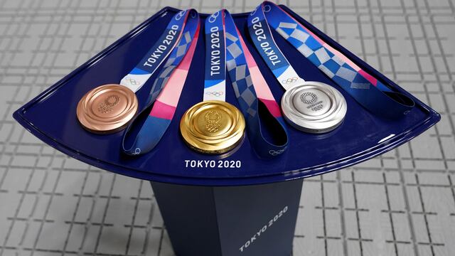 Las medallas de los Juegos Olímpicos en Tokio, Japón. (AP)