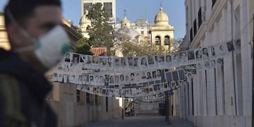 DÍA DE LA MEMORIA. El pasaje donde funciona el Archivo de la Memoria. Hoy, un contexto inusual, sin marchas (Pedro Castillo/La Voz).