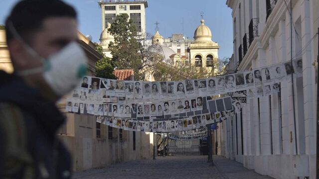 DÍA DE LA MEMORIA. El pasaje donde funciona el Archivo de la Memoria. Hoy, un contexto inusual, sin marchas (Pedro Castillo/La Voz).