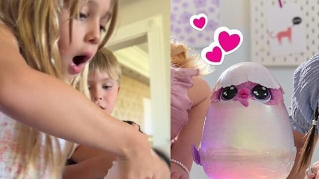 La emoción de Magnolia al abrir su regalo