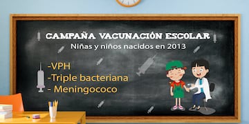 Campaña de vacunación contra el VPH en establecimientos educativos.