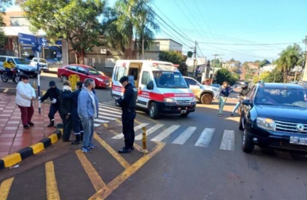 Accidente vial en Oberá dejó como saldo a dos lesionados
