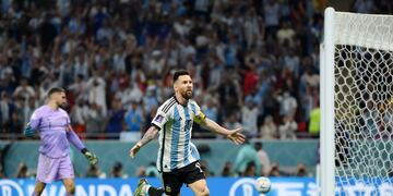 Messi marcó el primer tanto para Argentina ante Australia (AFA)