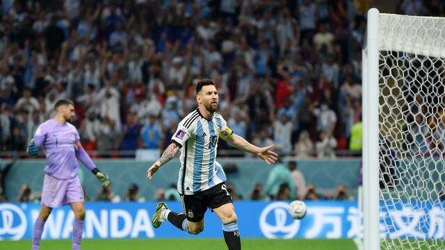 Messi marcó el primer tanto para Argentina ante Australia (AFA)