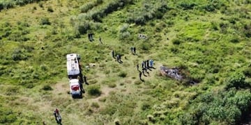 Personal policial, Defensa Civil, Bomberos y Criminalística trabajaron en el lugar del hecho.