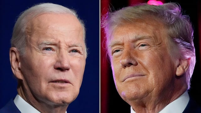 Joe Biden y Donald Trump se cruzan este jueves en un debate. (AP Foto, Archivo)