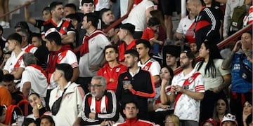La tribuna de River en la Supercopa.
