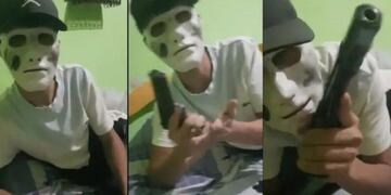 El delincuente se filmó con tres armas de fuego en el mismo barrio.