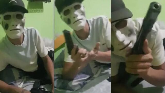 El delincuente se filmó con tres armas de fuego en el mismo barrio.