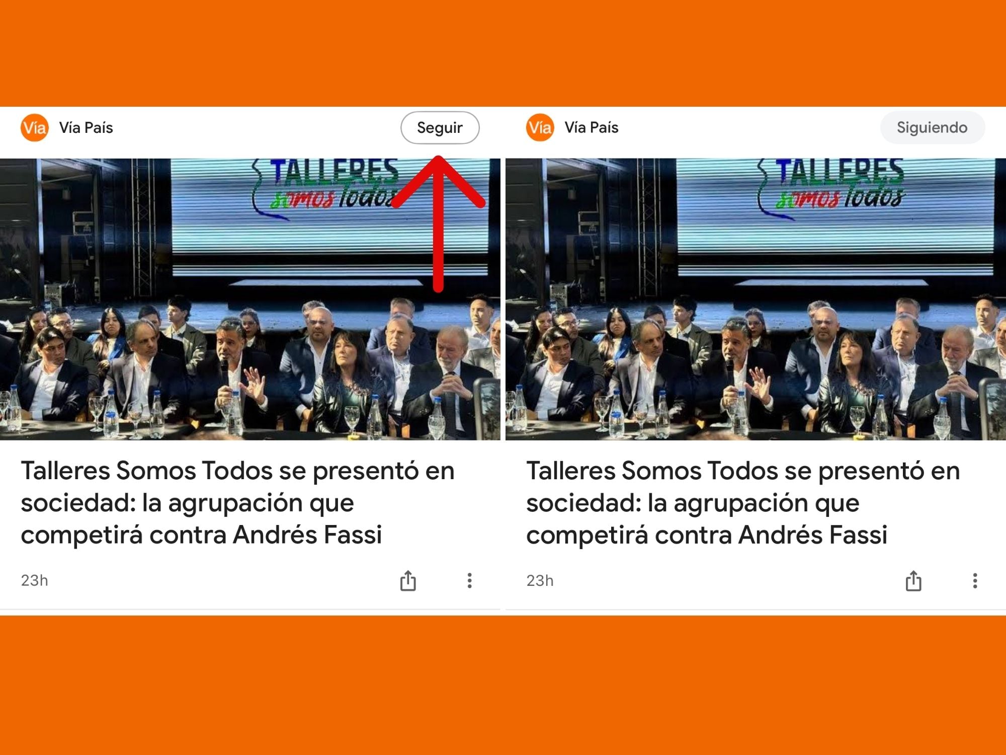 Cómo seguir a Vía País en Google Discover y personalizar tu feed de noticias paso a paso