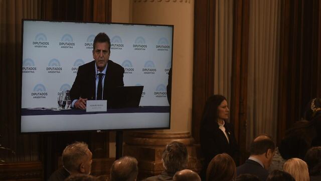 Sergio Massa al presentar el Presupuesto 2023 en Diputados