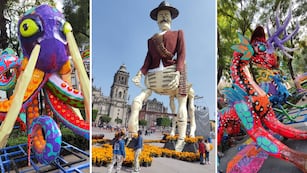 Extraordinarias obras de arte son las carrozas que desfilan por las calles en México durante la semana en que se celebra el Día de los Muertos.