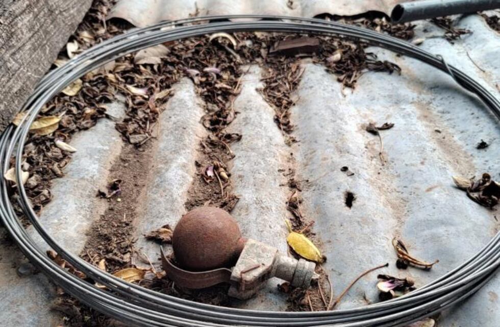 Rafaela: encontraron una granada activa en el techo de una vivienda
