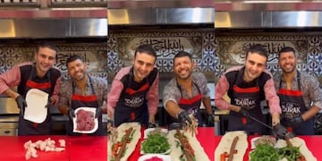El Kun Agüero se animó a cocinar