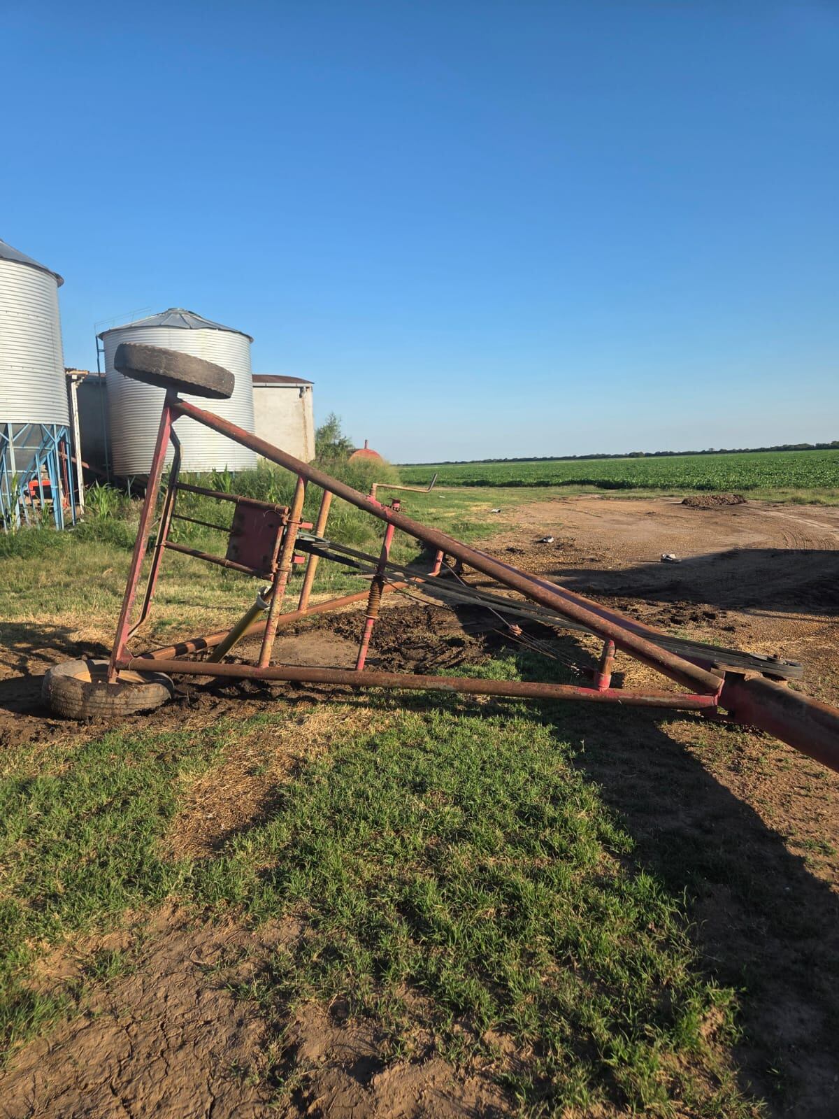 La máquina agrícola del accidente fatal.