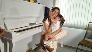 Euge Quevedo y su hija, Helenita.