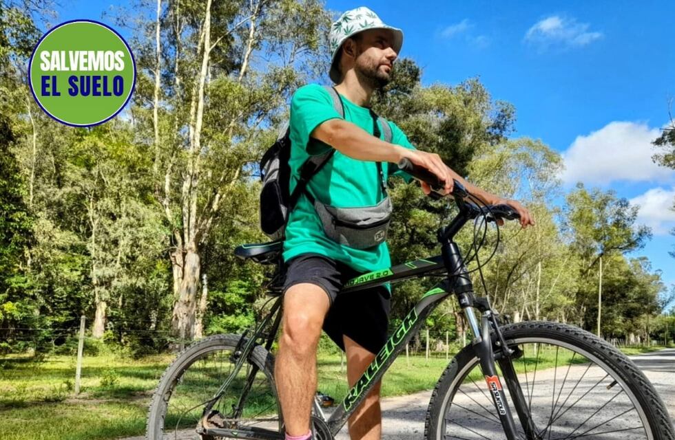 Diego, el viajero bonaerense que hará 3000 kilómetros en bici para luchar contra la crisis climática