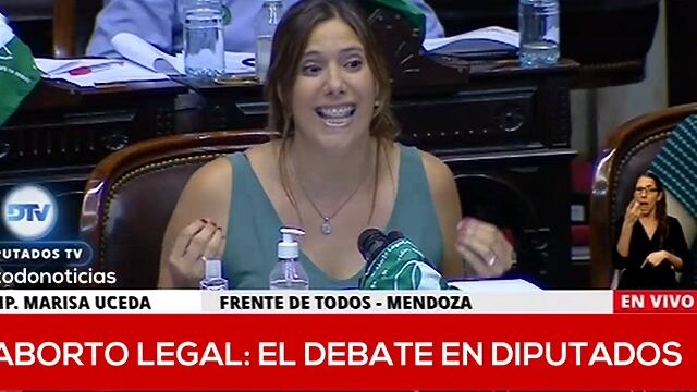 Marisa Uceda -Frente de Todos- ley de Interrupción Voluntaria del Embarazo.