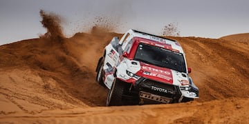 El sudafricano Henk Lategan, vencedor de la Etapa 5 del Dakar 2022 con la nueva Hilux de Toyota Gazoo Racing.