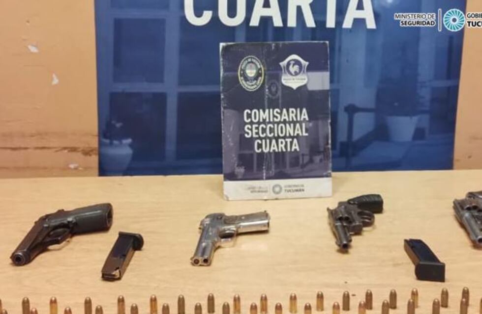 Efectivos de la Unidad Regional Capital secuestraron armas de fuego