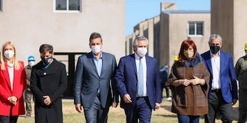 Juntos. Alberto Fernández, Cristina Fernández y Sergio Massa, en la foto de la unidad del oficialismo (Foto: Presidencia de la Nación)