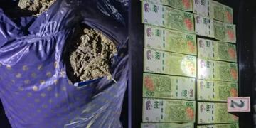 Aristóbulo del Valle: incautan marihuana y dinero en efectivo tras un operativo policial.