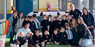 Rdrigo De Paul sorprendió al visitar el jardín de sus hijos