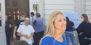 Carla Boidi, en la Escuela Centario, antes de votar