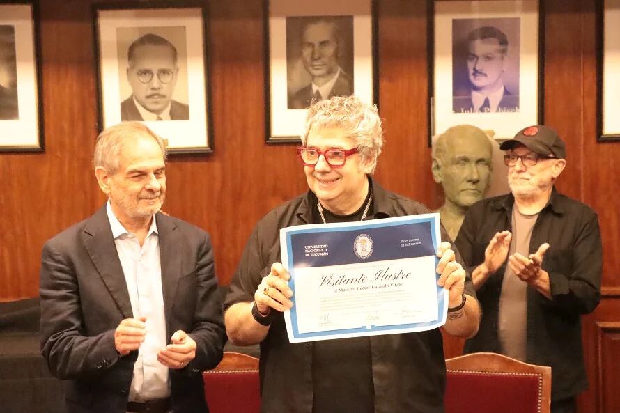 El rector valoró el aporte del músico "Lito" Vitale en la cultura argentina.