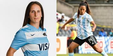 Yamila Otero jugadora de la Selección Argentina de rugby seven y Centro Naval. Miriam Mayorga jugadora de la Selección Argentina de futbol y Boca Juniors.