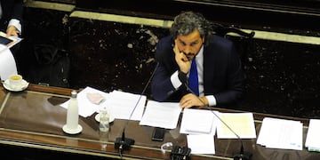Santiago Cafiero durante su presentación en la cámara de Diputados