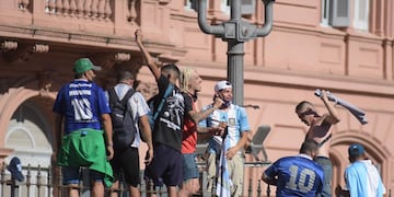 Descontrol en la despedida de Diego Maradona en Casa Rosada.