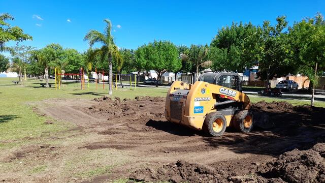 Comenzaron las obras en la plaza Progreso del barrio Mora
