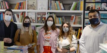 Florencia Muriel, Mauricio Melano y Juani Bergia, candidatos de Rafaela Mi Ciudad, de recorrida con comercios