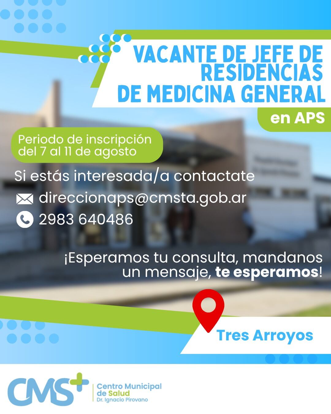 Convocatoria a Jefatura de Residencia en Medicina General – Atención Primaria de la Salud