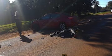 Oberá: siniestro vial dejó una persona herida