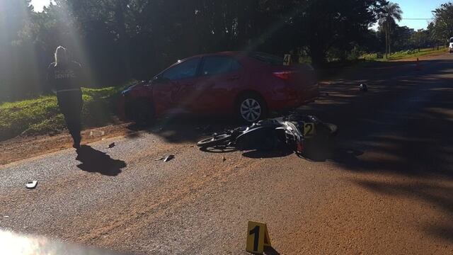 Oberá: siniestro vial dejó una persona herida