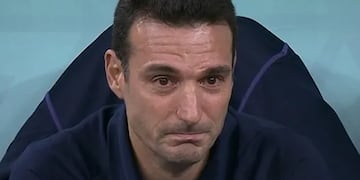 Lionel Scaloni se emocionó hasta las lágrimas con la consagración de Argentina en Qatar. Foto: Los Andes.