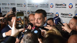 Miguel Siciliano en el Búnker de Hacemos Unidos por Córdoba. (Facundo Luque/ La Voz)