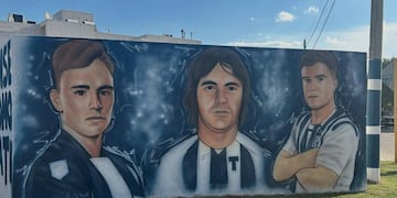 Schot, Bazzi y Bersano quedaron inmortalizados en un mural en Arroyito