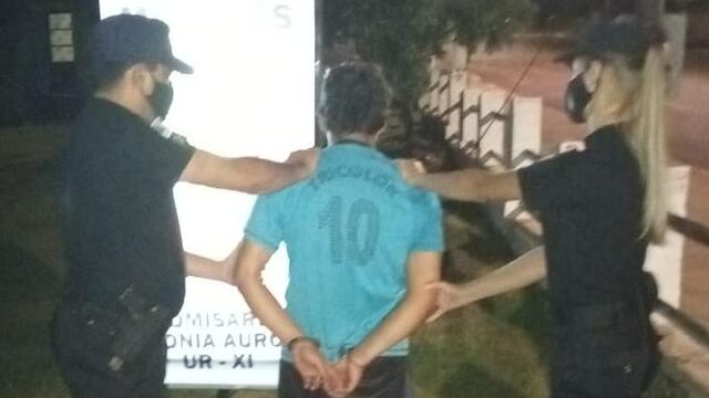 Determinó detenido luego de amenazar con un arma de fuego a su vecino en Colonia Aurora