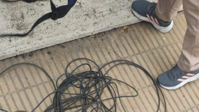 Robaba cables y lo atraparon