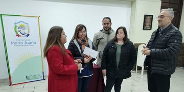 Alcides Calvo en la localidad de María Juana