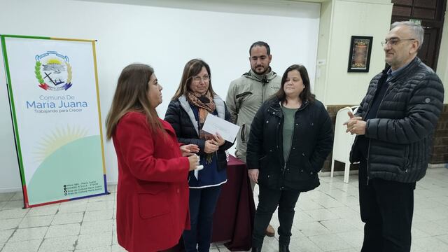 Alcides Calvo en la localidad de María Juana