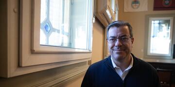 German Martínez en las oficinas del bloque del Frente de Todos en Diputados (Foto: Matías Baglietto)