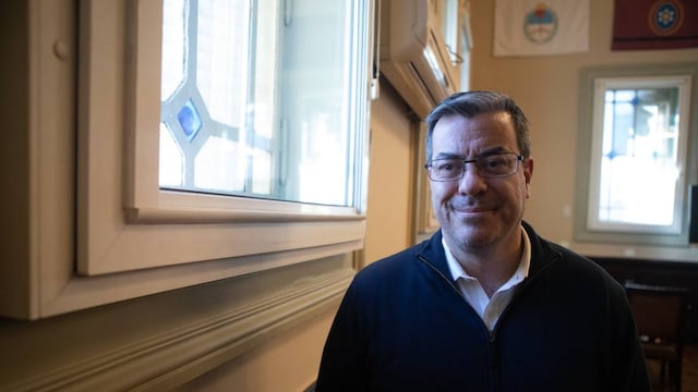 German Martínez en las oficinas del bloque del Frente de Todos en Diputados (Foto: Matías Baglietto)