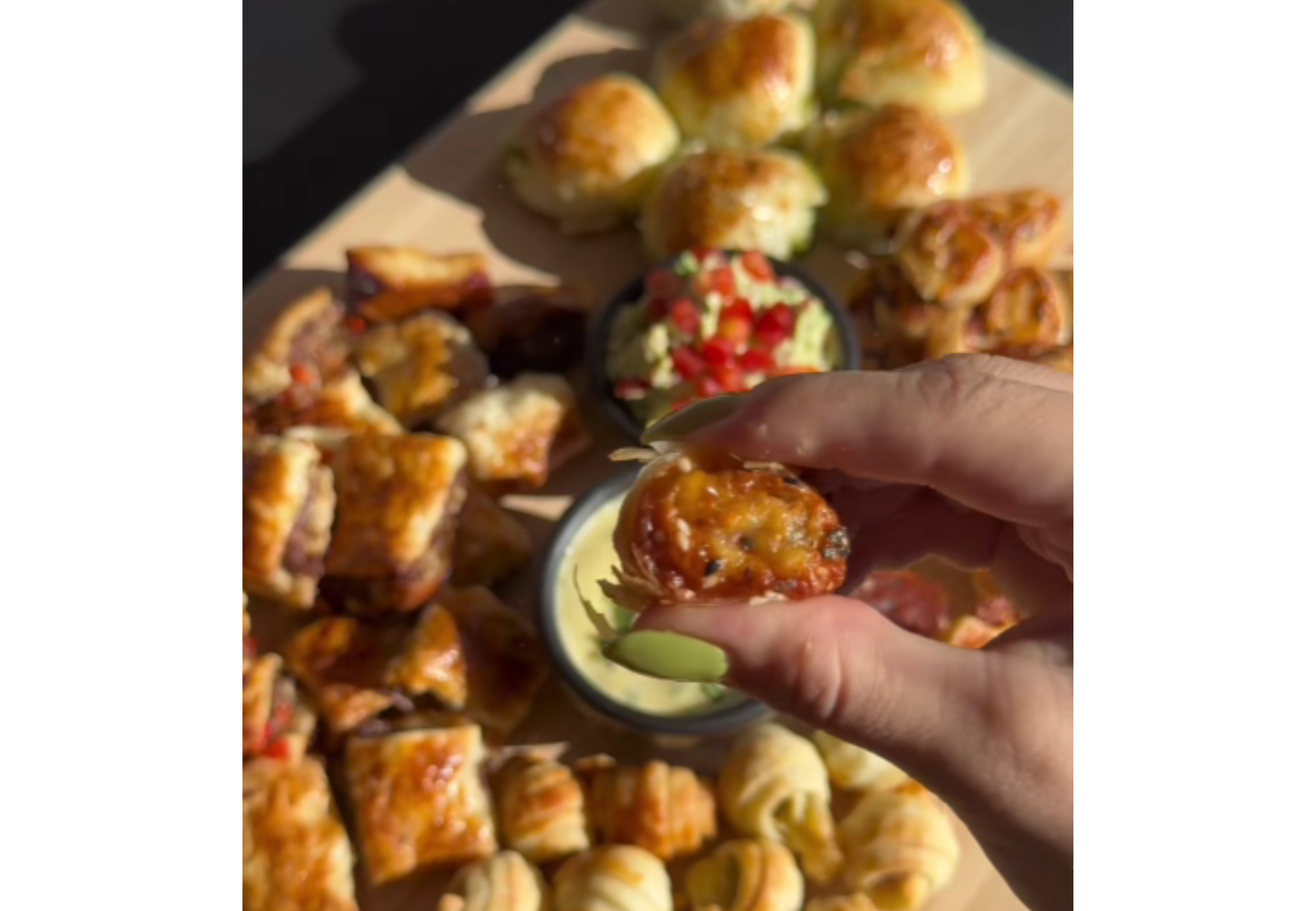 Así quedan los snacks.